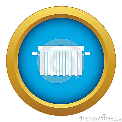 Garbage tank icon blue vector isolated Vector Illustration