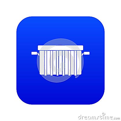 Garbage tank icon digital blue Vector Illustration