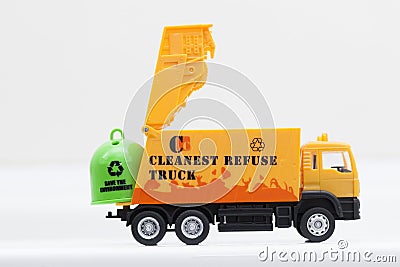 Garbage Toy Truck Stock Photo