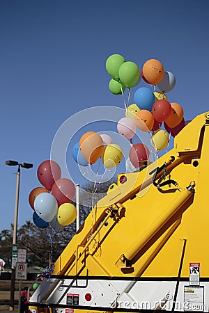 Garbage Truck Celebration Editorial Stock Photo