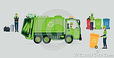 Garbage truck Vector Illustration