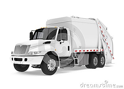 Garbage Truck Isolated Stock Photo