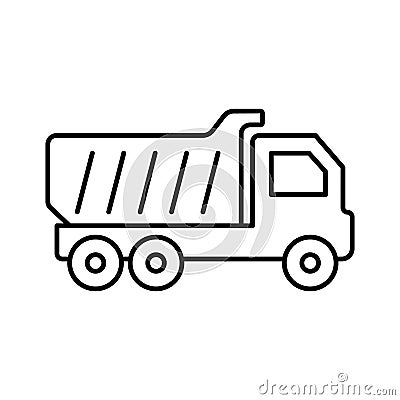 Garbage truck Vector Icon which can easily modify or edit Vector Illustration