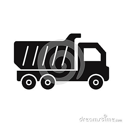Garbage truck Vector Icon which can easily modify or edit Vector Illustration