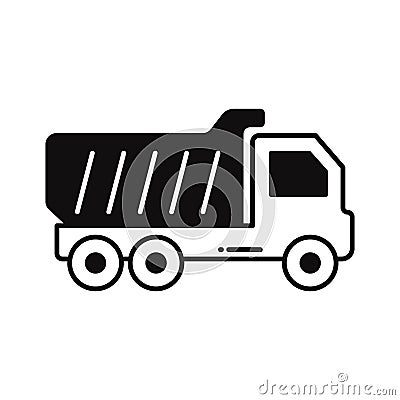 Garbage truck Vector Icon which can easily modify or edit Vector Illustration