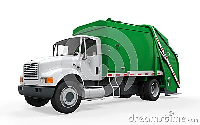 Garbage Truck Stock Photo