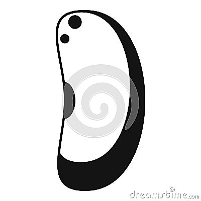 Garbanzo kidney bean icon, simple style Vector Illustration