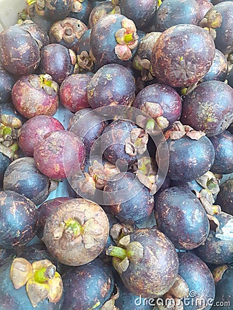 Garcinia Mangostana L , mangosteen fruit Stock Photo