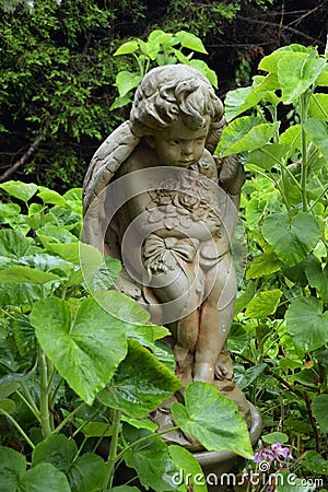 Garden Angel Stock Photo