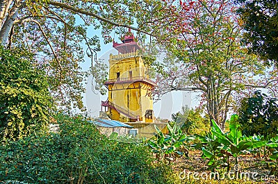 The garden around Nanmyin Watchtower, Ava, Myanmar Stock Photo