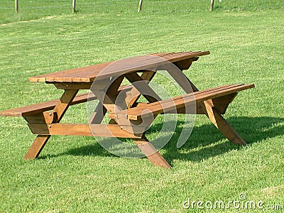 Garden Bench Stock Photo