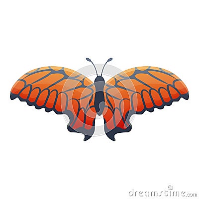 Garden butterfly icon, cartoon style Vector Illustration