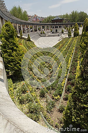 Garden in Downtown Toluca Mexico Stock Photo