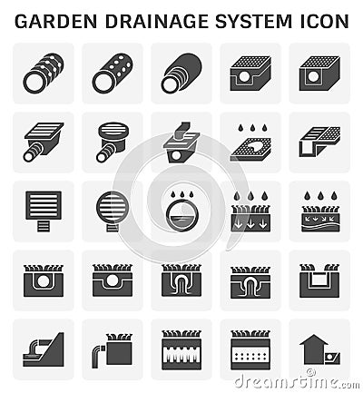 Garden drainage icon Vector Illustration