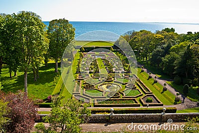 Garden of Dunrobin Castle Stock Photo