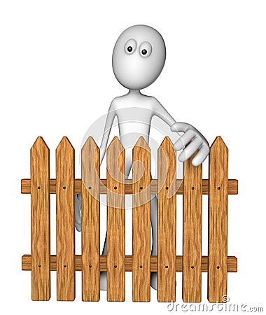 Garden fence Cartoon Illustration