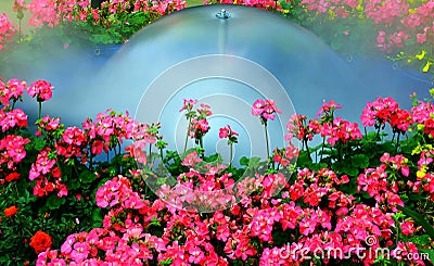 Garden fountain Stock Photo