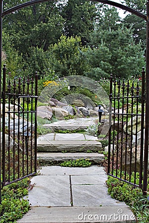 Garden Gate Stock Photo