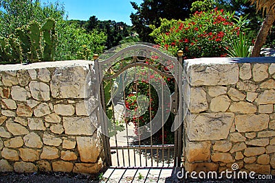 Garden Gate Stock Photo