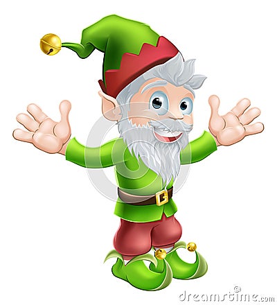 Garden gnome or elf Vector Illustration