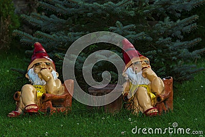 Garden gnomes Stock Photo