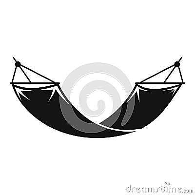 Garden hammock icon, simple style Vector Illustration