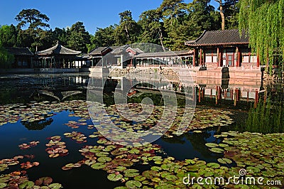 Garden of Harmonious Interests in summer palace Stock Photo