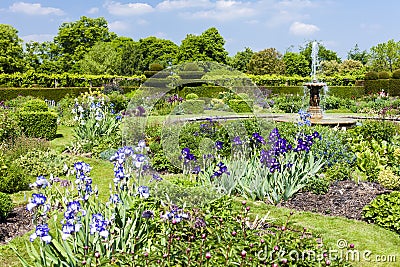 garden of Hatfield House, Hertfordshire, England Stock Photo