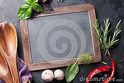 Garden herbs and spices Stock Photo