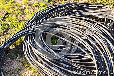 Garden hose-pipe outdoor Stock Photo