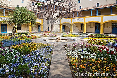 Garden of the Hospital Arles France Stock Photo