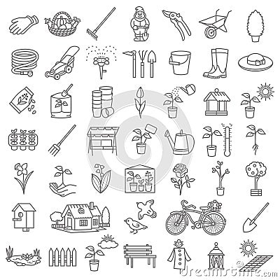 Garden icon tool set Vector Illustration