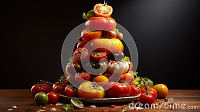 Garden of Imagination of Heirloom Tomato Stock Photo