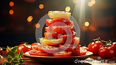 Garden of Imagination of Heirloom Tomato Stock Photo