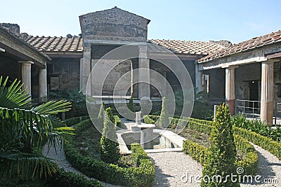 Pompeii garden Editorial Stock Photo