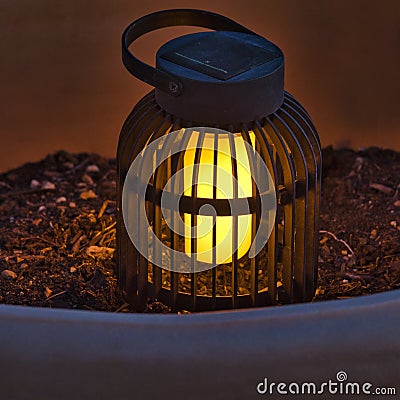 Garden Lantern . Isolated Stock Photo