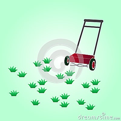 Garden lawn-mower eps10 Vector Illustration