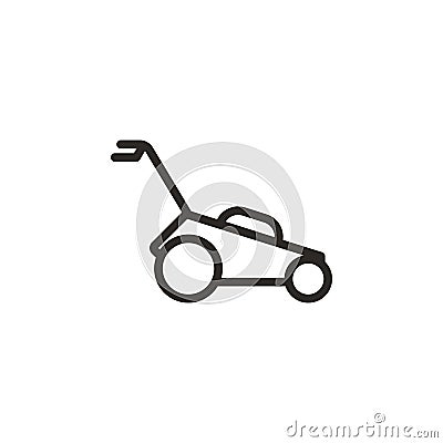 Garden, lawn, mower vector icon. Element of design tool for mobile concept and web apps vector. Thin line icon for website design Stock Photo