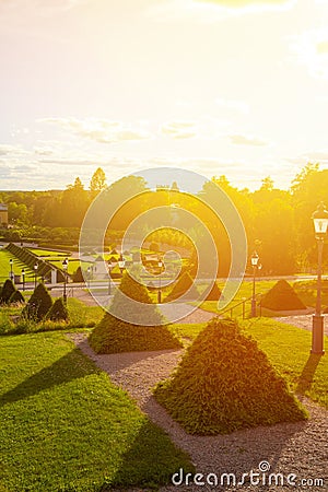 Garden of Linnaeus, near Uppsala University Stock Photo