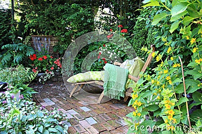 Garden lounge chair Stock Photo