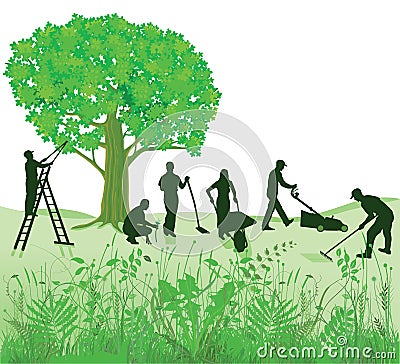 Garden maintenance Vector Illustration