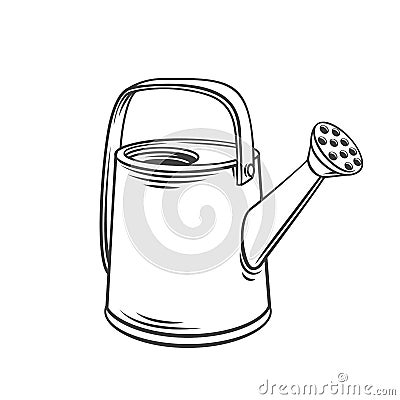 Garden metal watering can Cartoon Illustration