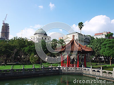 Garden beside National Taiwan Museum Editorial Stock Photo