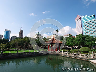 Garden beside National Taiwan Museum Editorial Stock Photo