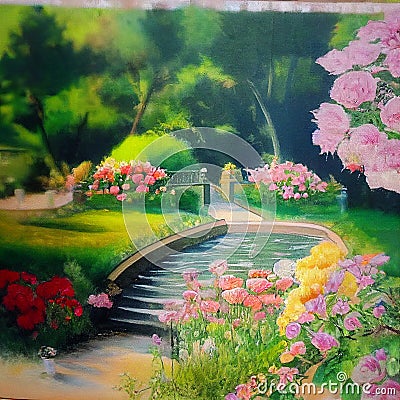 garden and outdoors painting Stock Photo