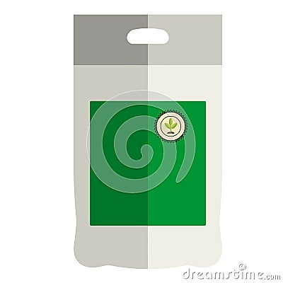 Garden packing fertilizer, garden pack icon, flat style. Vector Illustration