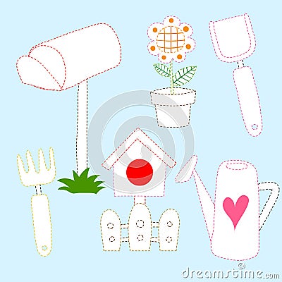 Garden page coloring vector design Vector Illustration