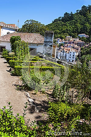 Garden in Palace in Sintra Portugal. Editorial Stock Photo