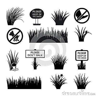 Garden or park signs Vector Illustration