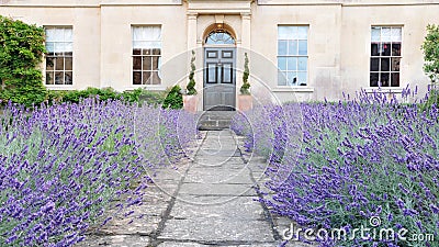 Garden Path Leading to an Attractive London Home Stock Photo